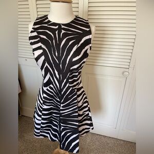 Vintage Zebra print fit and flare dress size 10 Michael Kors